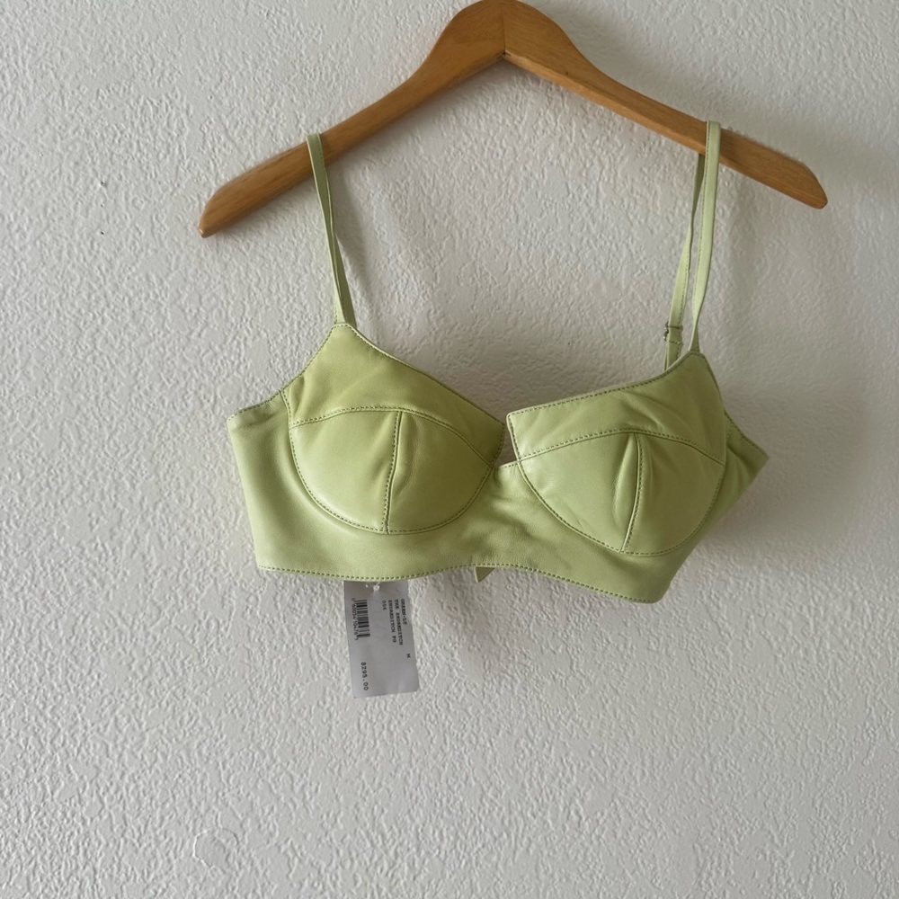 Mighty Company Shoreditch Leather Bra Top NWT